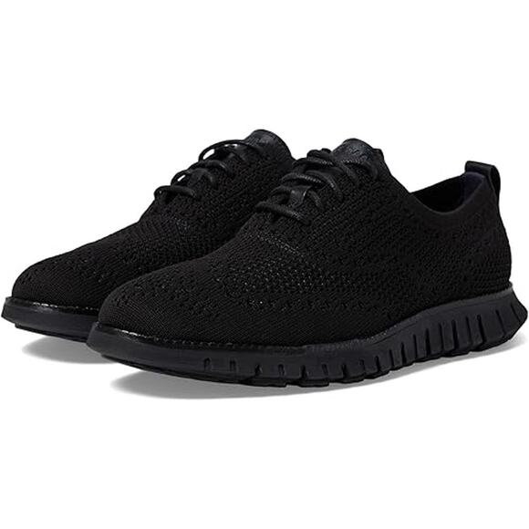 NWT Cole Haan Men’s Zerøgrand Remastered Stitchlite Wingtip Oxford – Black, 8 - Picture 1 of 7